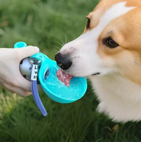 AquinaPup™ Dog Water Bottle with Bowl